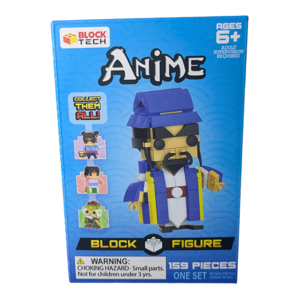 Block Tech Anime Figure Kung Fu Martial Arts Master Building set 159 Pieces Blue